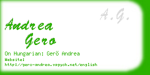 andrea gero business card